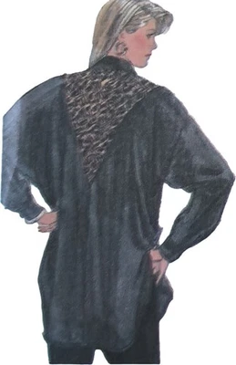 1980s Back Lace Insert Blouse Batwing Oversize Simplicity 8355 Sewing Pattern - Image 1 of 3