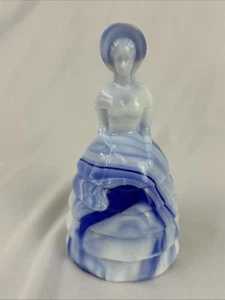 Vintage Summit Slag Glass MELANIE Southern Belle Figurine #3 Royal Odyssey Blue - Picture 1 of 7