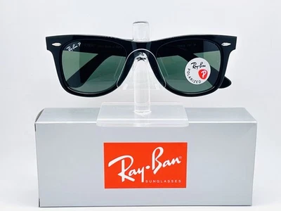 Gafas de sol polarizadas Ray-Ban Original Wayfarer RB2140 50 mm - lentes negras/verdes Foto 1 de 4