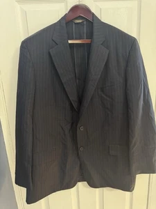Paul Stuart Beaded Pinstripe Jacket in Navy Size 46 R - Picture 1 of 5