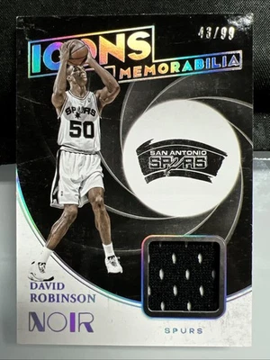 2020-21 Panini Noir Icons Memorabilia DAVID ROBINSON /99  #ICO-DRB - Image 1 of 2
