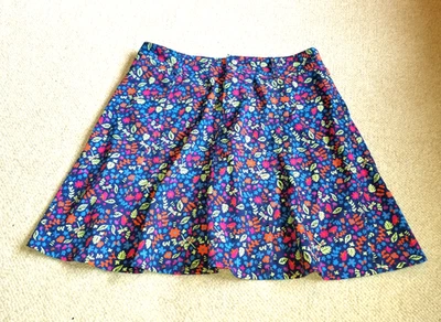 Mujer Skort-SAHALIE-azul marino/naranja/verde floral elástico forrado al aire libre-14 Foto 1 de 4