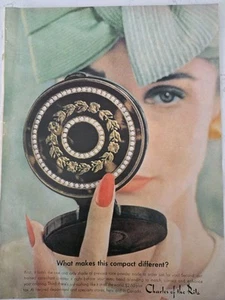 1962 Charles of the Ritz makeup powder compact vintage cosmetic ad - Picture 1 of 1