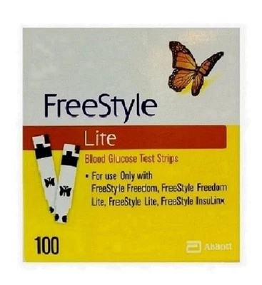 100 Freestyle Lite Test Strips Exp. date 04/2027 Imported - Image 1 of 2