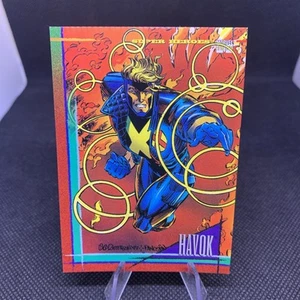 1993 MARVEL UNIVERSE IV - BASE CARD - # 43 HAVOK - ERROR CRIMP CUT - Picture 1 of 4