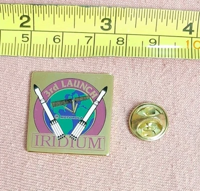 NASA Iridium 3rd Launch Motorola Satellite Lapel Pin - Image 1 of 3