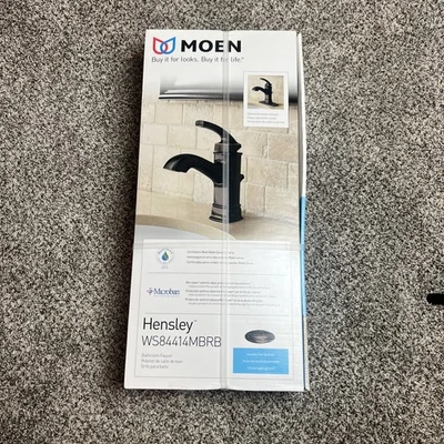 Torneira de banheiro Moen WS84414MBRB Hensley alça única bronze mediterrâneo - Imagem 1 de 4