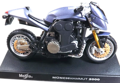 Vintage MUNCH MAMMUT 2000 Die-Cast Motorcycle Scale 1:18 w/ Stand Brand New - Image 1 of 4