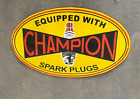 RARE PORCELAIN CHAMPION ENAMEL SIGN 60X36 INCHES DOUBLE SIDED