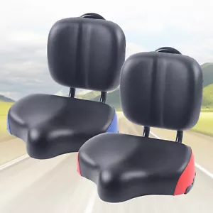 Universal Bicycle Seat Large Comfort Wide Saddle Seat With Back Rest Cushion HOT - Picture 1 of 39