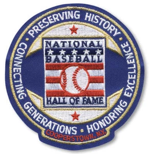 National Baseball Hall Of Fame Induction Cooperstown Round Logo Jersey Patch - Picture 1 of 2