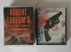 The Lazarus Vendetta & Bourne Identity Audio Cassette Books by Robert Ludlum - Picture 1 of 4