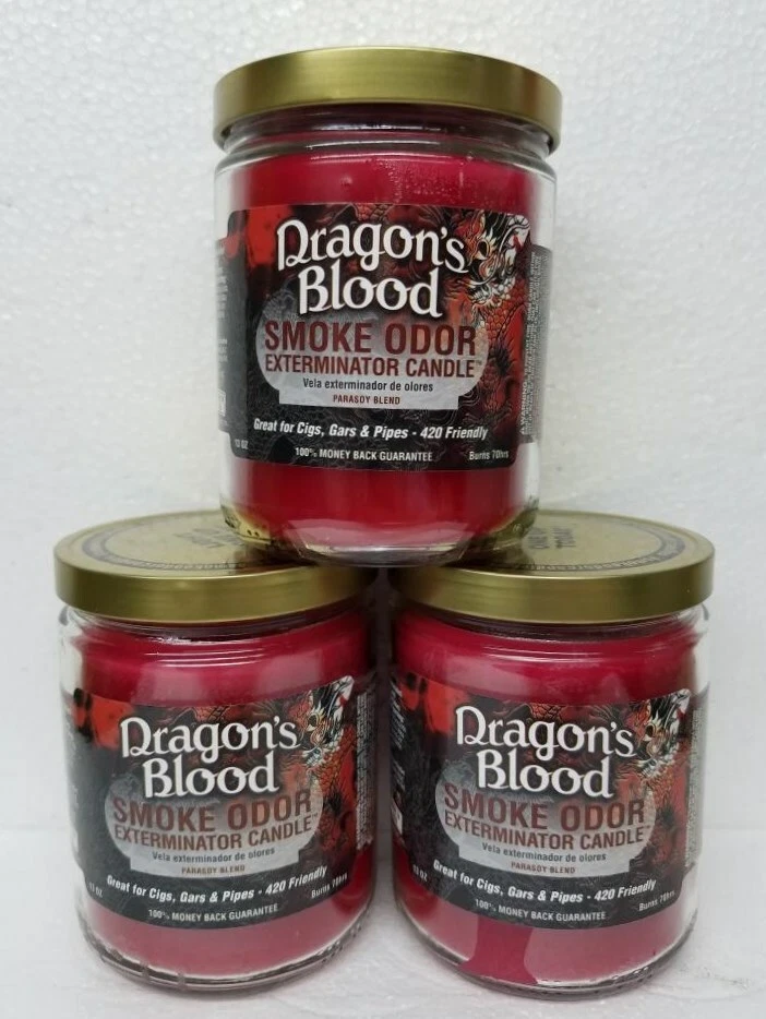 Smoke Odor Exterminator 13oz Jar Candle Dragon's 13 Oz Blood