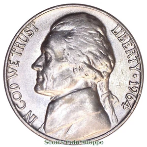 1964 Jefferson Nickel 5C Brilliant Uncirculated Philadelphia Nickle Ships Free! - Picture 1 of 2