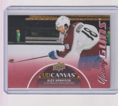 2021-22 Upper Deck Series 1 Canvas Young Guns C112 Alex Newhook Avalanche - Image 1 of 2