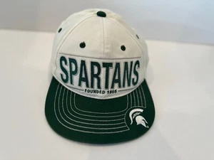 GUC MSU Signatures Spartans Hat Flat Bill, Michigan State, Green & White - Picture 1 of 7
