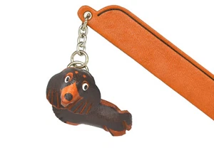 Marcador de dijes largo Dachshund B&T cuero perro *VANCA* hecho en Japón #61771 - Imagen 1 de 12