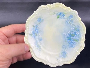 CT CARL TIELSCH GERMANY Vintage 5" Plate Butter Dish Blue Floral - Picture 1 of 10
