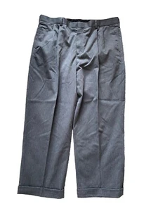 LL Bean Pants Mens 40 Grey Classic Fit Tapered 100% Cotton L.L. Cuffed - Picture 1 of 6