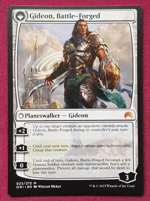 Magic The Gathering ORIGINS GIDEON BATTLE-FORGED KYTHEON HERO OF AKROS card MTG - Image 1 of 2