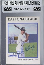 1987 ProCards Minor League Mike Gellinger #2307 CAS Certified Sealed Auto
