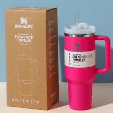 Stanley Valentine  Day Target Exclusive 40 oz Cosmo Pink H2.0 Quencher Tumbler^