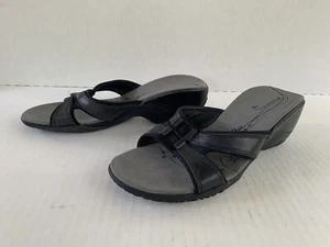 Merrell Dewberry Black Sandals Raised Flip Flops Open Toe Slip On Women’s Size 7 - Picture 1 of 8