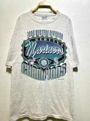 Vintage 90s MLB Seattle Mariners 1995 T Shirt Grey Reprint AN44853 - Image 1 of 2
