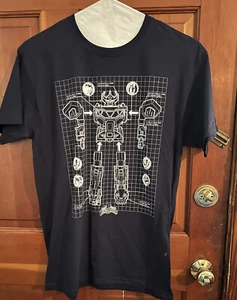 2017 Mighty Morphin Power Rangers Megazord Shirt Mens Size Medium - Picture 1 of 4