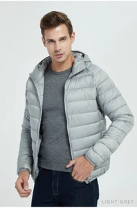 Giubbotto imbottito con cappuccio impacchettabile impermeabile leggero uomo nuovo stile - Foto 1 di 9