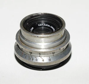 Carl Zeiss Jena Tessar lens 3.5/50 Exakta mount Ultra small pancake 14 blades - Picture 1 of 4