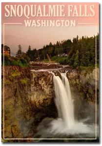 Washington, Snoqualmie Falls Kühlschrankmagnete Größe 2,5 Zoll x 3,5 Zoll - Bild 1 von 1