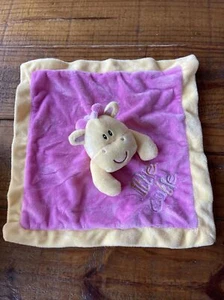 FIRST IMPRESSIONS Pink Yellow Giraffe Baby Blanket LOVEY, Little Cutie SATIN - Picture 1 of 3