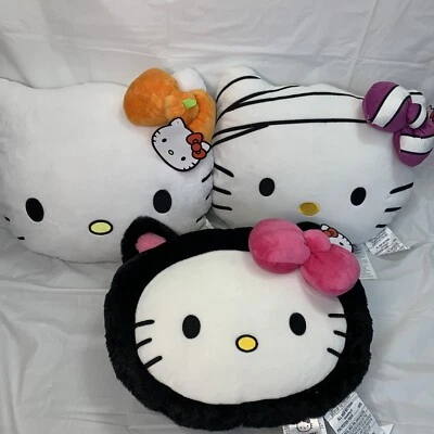Hello Kitty Big Halloween pillows Lot  Of 3 Complete Set Cat Mummy Pumpkin NEW - Image 1 of 4