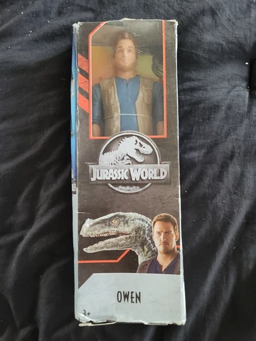 Jurassic World Owen Grady Action Figure Rivals 12" New w Original Box. READ Cover