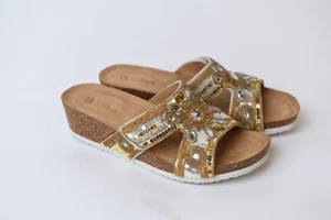 White Mountain Vintage Blinker Women's Embellished Sandals Sz 38 US 7.5 - Picture 1 of 13