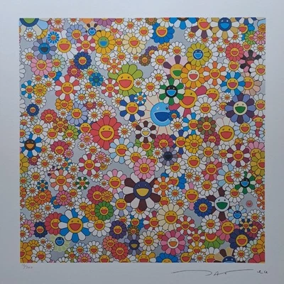 Murakami Takashi Signed - Field of Smiling Flowers - Certificate - Image 1 of 4