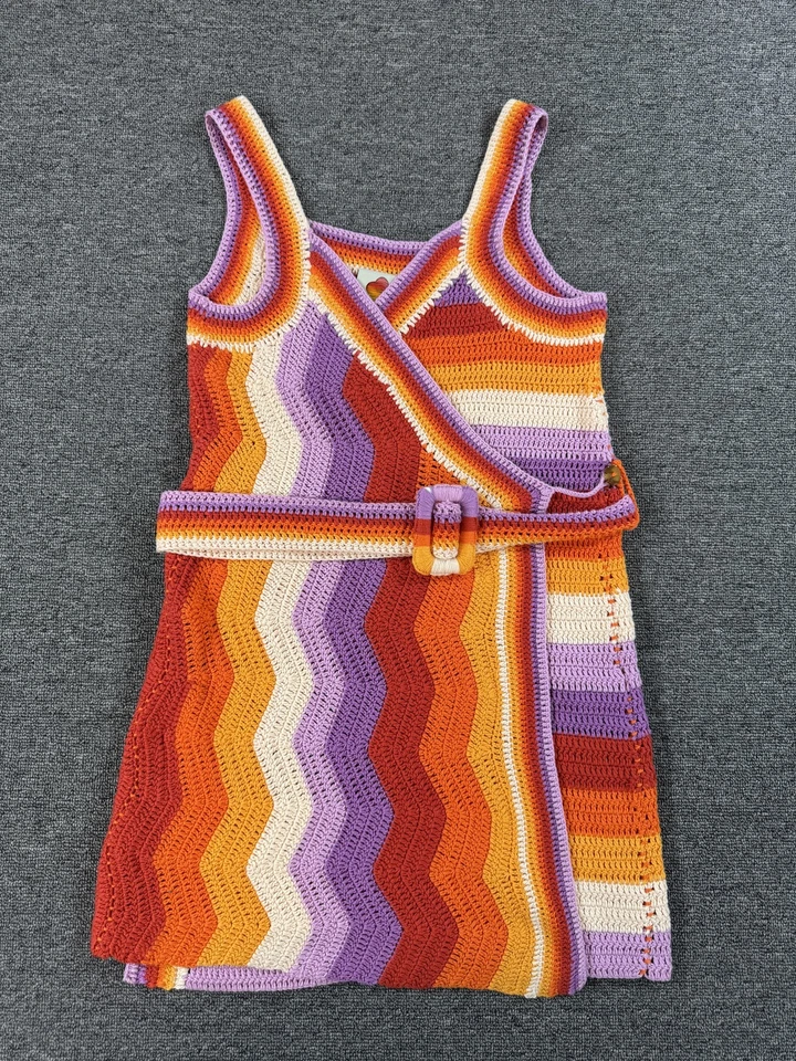 Ферма Rio платье женщин XS крючком мини Anthropologie цветной полоски шеврон - Изображение 1 из 4