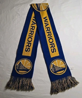 Golden State Warriors Scarf NBA Basketball Winter Soft Forever Collectibles Blue - Image 1 of 4