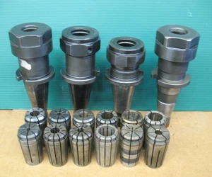 NMTB40 QUICK CHANGE TOOL HOLDERS 4 PCS ERICKSON, PARLEC + 12 TG-100 COLLETS - Picture 1 of 5