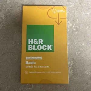 H&R Block Tax Software Basic 2024 PC/Mac [Key Card] - Picture 1 of 2