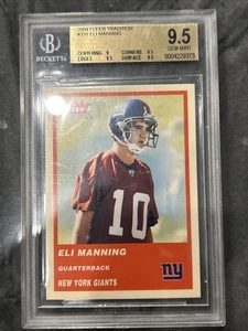 2004 Fleer Tradition Eli Manning #331 (RC) Gold Label BGS 9.5 🔥🔥Star QB Rookie - Picture 1 of 2