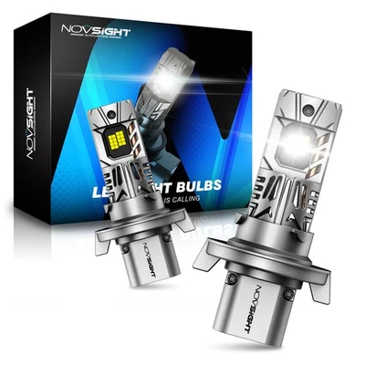 NOVSIGHT H13 9008 LED Headlight Bulbs High Low Beam Super Bright 6500K 20000LM - Image 1 of 4