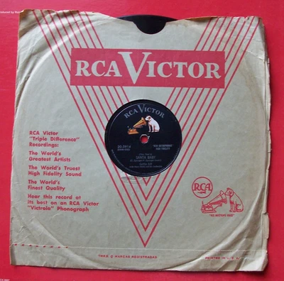 Eartha Kitt...Santa Baby / Hey Jacque...Orig. NM- 78 RPM RCA Victor 20-5914 1954 - Image 1 of 4