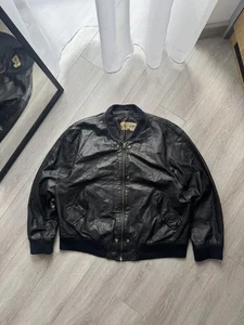 Rare Vintage Leather Bomber Jacket – Japan Military Unknown Label - Picture 1 of 11