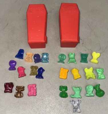 Vintage 1999 GO-GO's Crazy Bones Lot of 24 With 2 Red Coffin Cases - Image 1 of 4