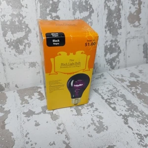 Black Light Bulb 75 Watts Lightbulb Fits All Standard Light Sockets Party NEW! - Picture 1 of 4