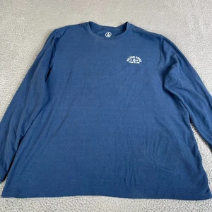 Volcom Thermal Shirt Mens XXL Blue Waffle Knit Long Sleeve Graphic Surf Skate - Picture 1 of 16