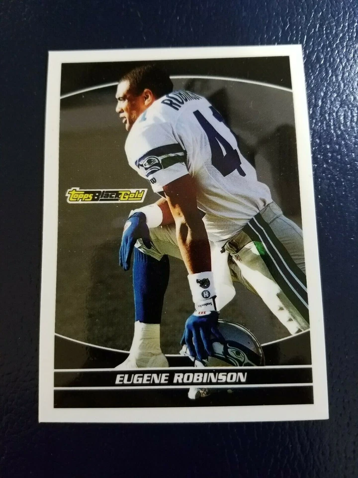 Eugene Robinson Seahawks 1993 Topps Black Gold NFL NO GOLD PRE PRINT BLANK BACK - Image 1 of 2
