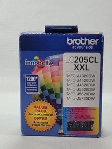 Cartuchos de tinta Brother LC205CL XXL (cian/magenta/amarillo) caducidad 05/2016 - Imagen 1 de 3